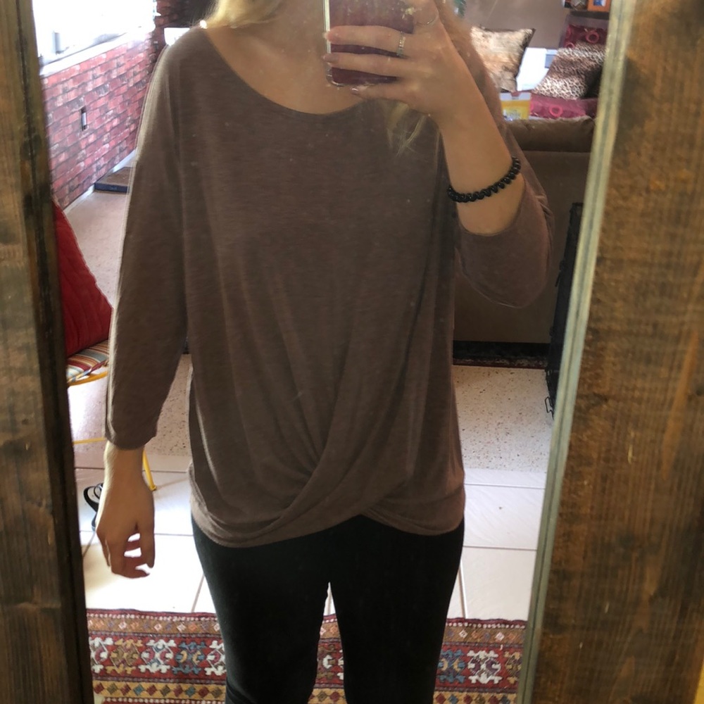 Mauve 3/4 sleeve shirt